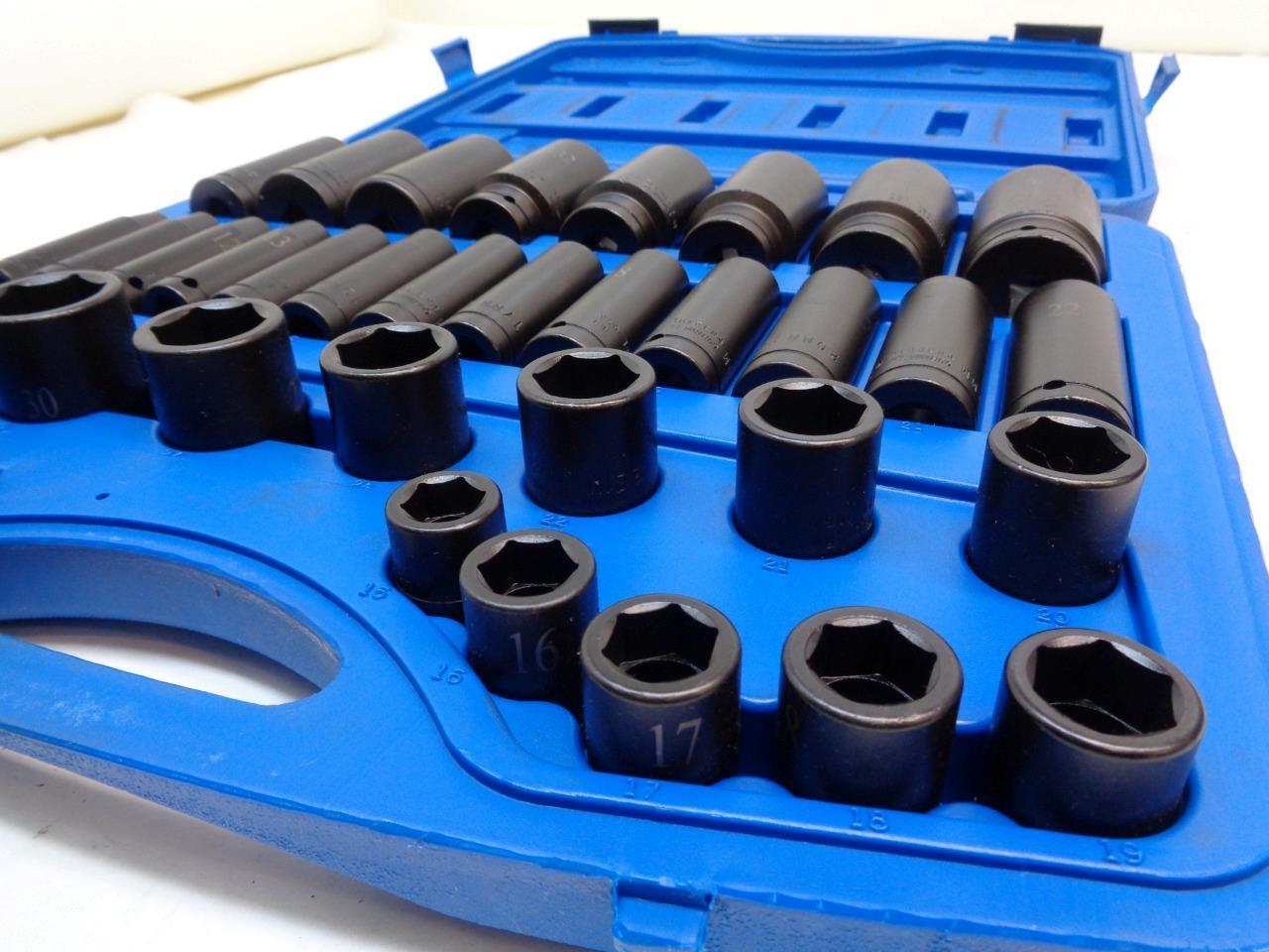1 NEW CORNWELL TOOLS TSMI338SS 38 PIECE 1/2" DRIVE POWER SOCKET SET R22