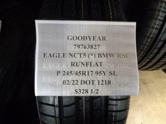 1 NEW GOODYEAR EAGLE NCT 5 (*) BMW RSC RUNFLAT P 245 45 17 95Y SL TIRE 797638271