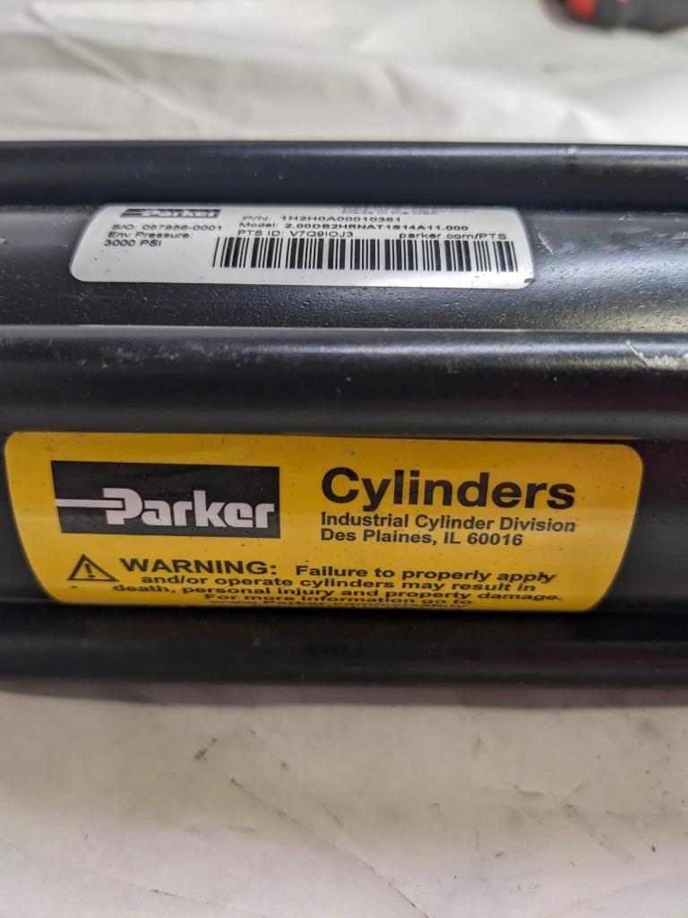 PARKER HYDRAULIC CYLINDER (2) 1H2H0A00010361 17" 1" TIP 3000 PSI 21 LBS NEW R10