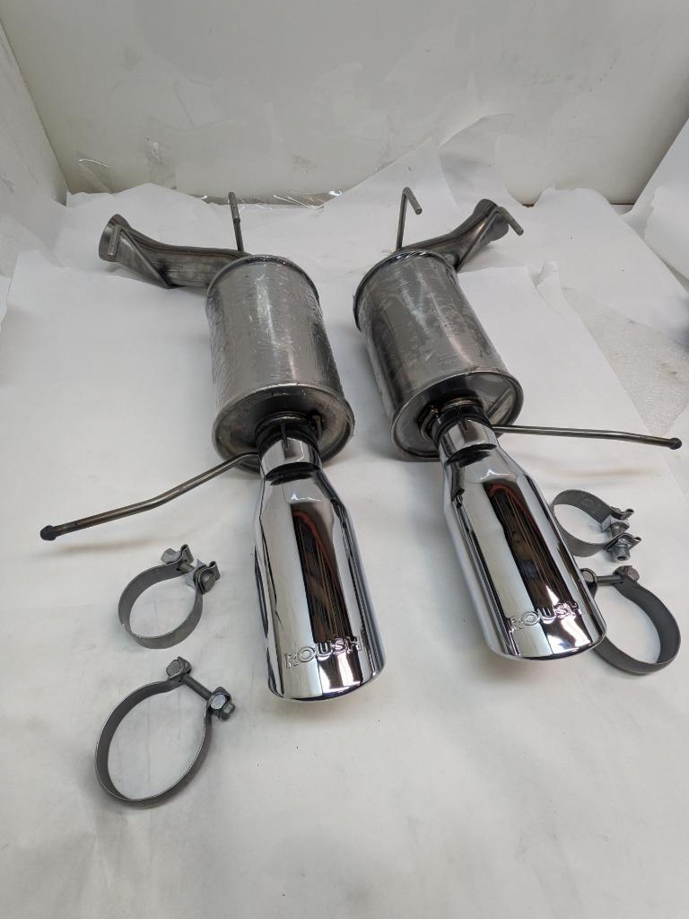 ROUSH CAT-BACK EXHAUST SYSTEM MUSTANG MUFFLER TIPS 13135230-AA NEW B2