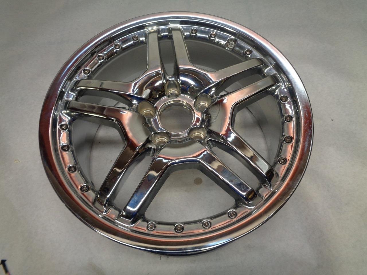 1 NEW ASA AR9 TWO PIECE CHROME WHEEL 18X8 5X120 ET45 WR