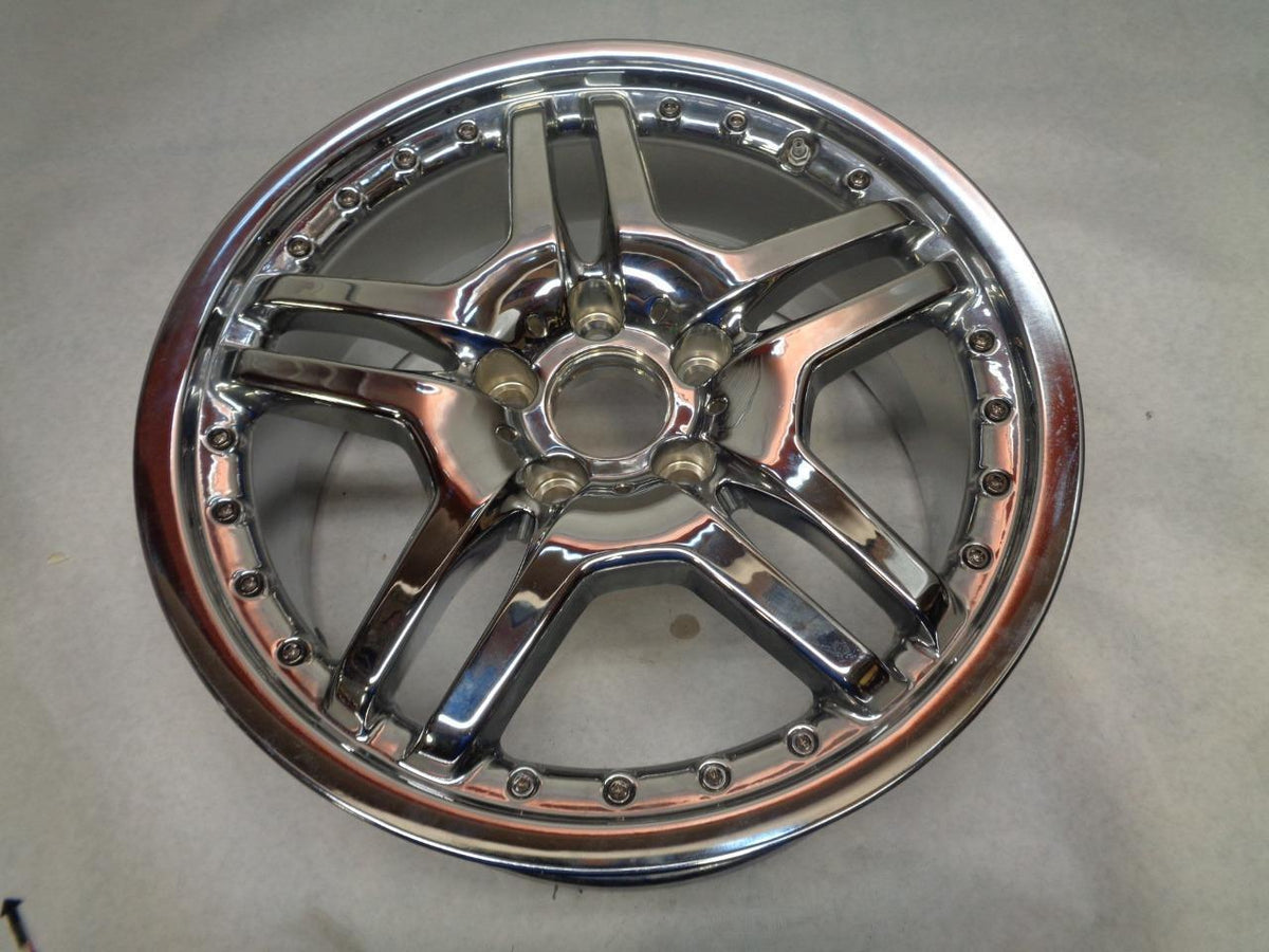 1 NEW ASA AR9 TWO PIECE CHROME WHEEL 18X8 5X120 ET45 WR