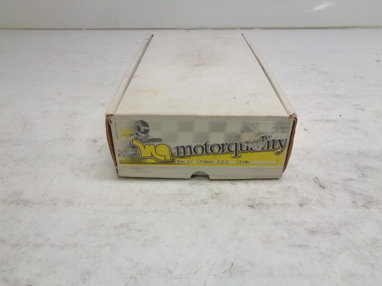 PAIR OF NEW MOTORQUALITY RACING SHOES RED SIZE 8.5-9(41) SR