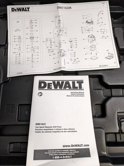 DEWALT DWE1622K MAGNETIC DRILL PRESS VAR SPEED 300-450RPM ELECTRO 120VAC NEW R31