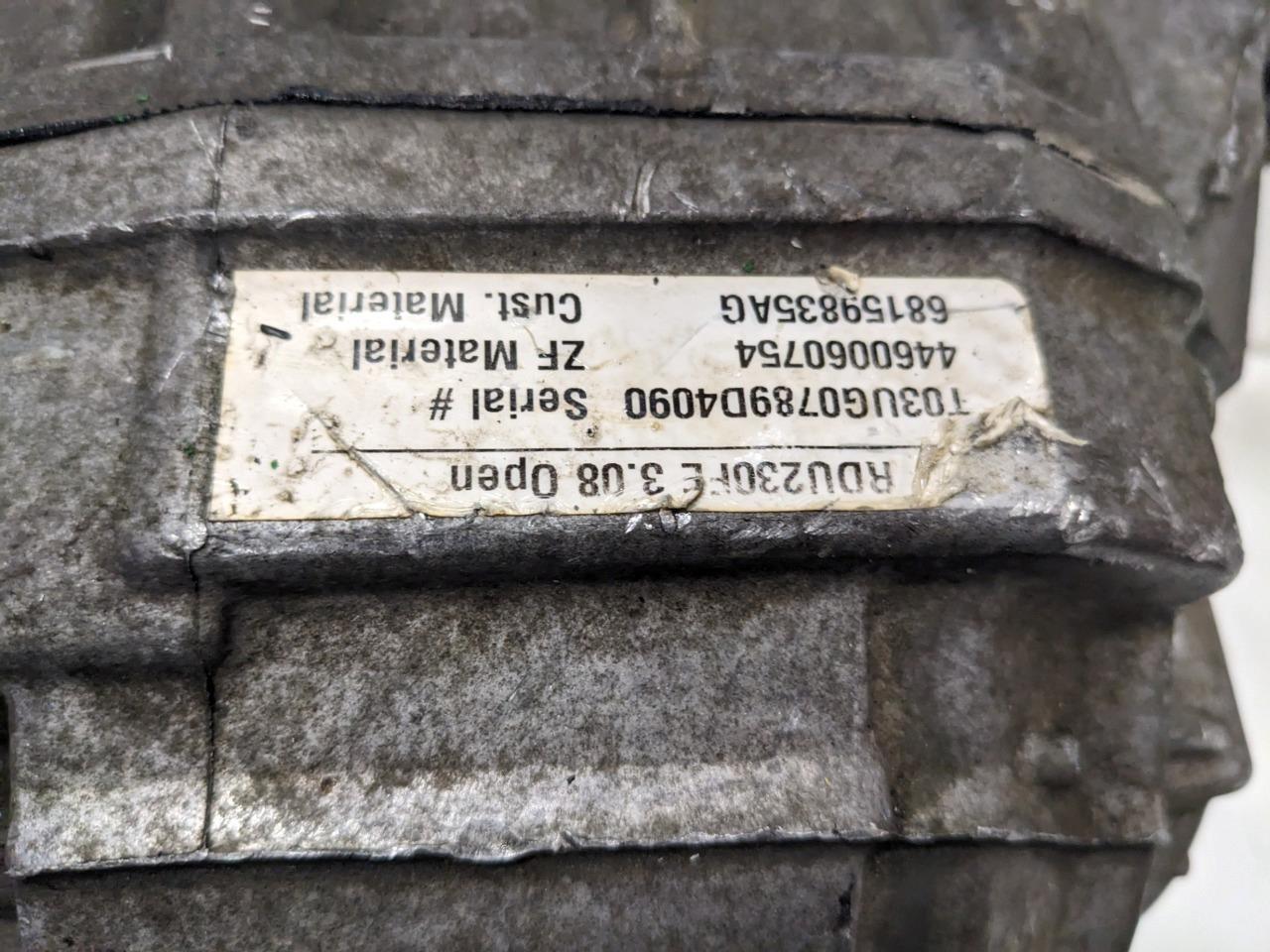 2019 DODGE CHELLENGER RWD AT 5.7L REAR 3.08 DIFFERENTAIL CARRIER RDU230FE BSRG5