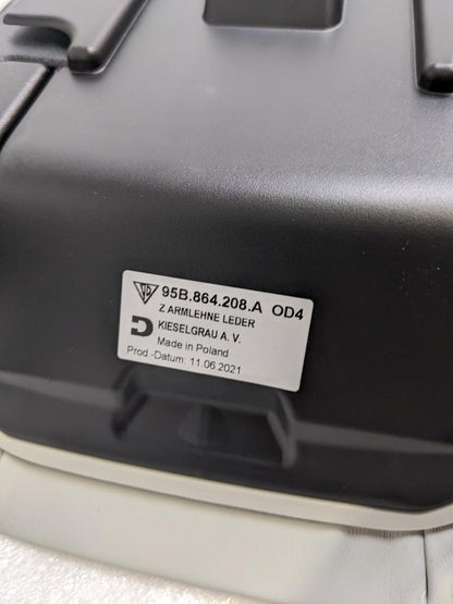 PORSCHE 95B864208AOD4 CONSOLE ARMREST PEBBLE GRAY FOR 19-24 MACAN NEW PGB2