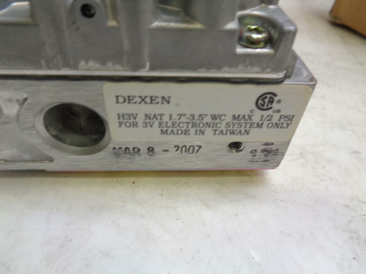 1 NEW DEXEN COMBINATION GAS CONTROL FOR GAS APPLIANCES Z21.78 MARCH 2007 R10TC