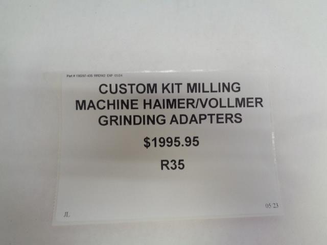 CUSTOM KIT MILLING MACHINE HAIMER/VOLLMER GRINDING ADAPTERS R35