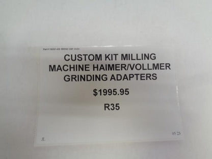 CUSTOM KIT MILLING MACHINE HAIMER/VOLLMER GRINDING ADAPTERS R35