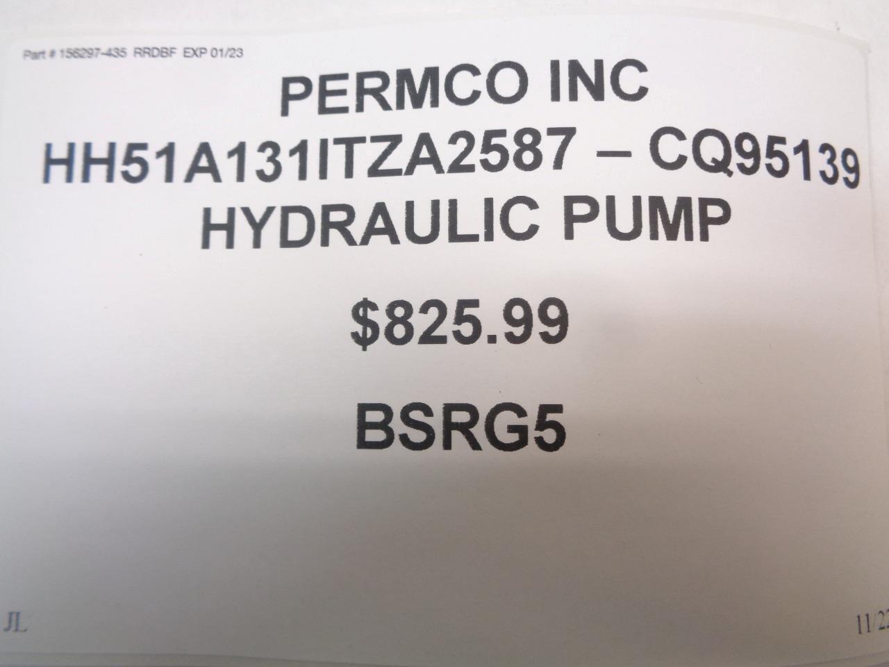 PERMCO INC HH51A131ITZA2587 - CQ95139 HYDRAULIC PUMP BSRG5