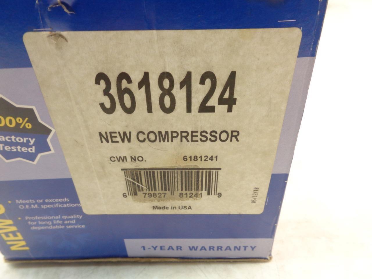 NEW NAPA COLD POWER AC COMPRESSOR 3618124 1988-1995 FORD, LINCOLN, MERCURY R1