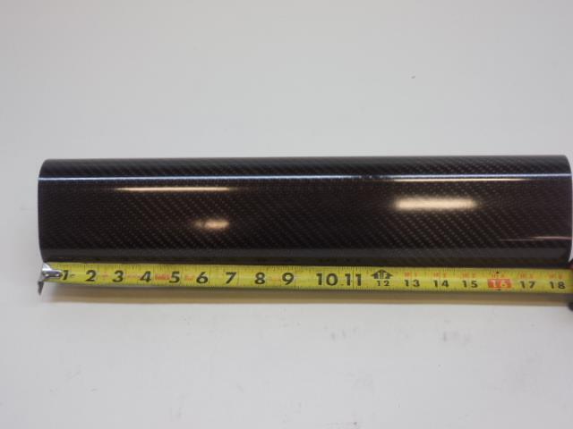 *SCRATCHED 18.5" TRIANGLE CARBON FIBER MOTORCYCLE EXHAUST SLIP ON COVER R16