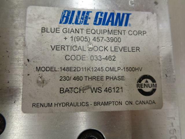 Renum Blue Giant Vertical Dock Leveler 148E2D11K1245.OMLP-1500HV NEW BSIG1
