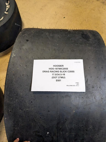2 HOOSIER DRAG RACING SLICK C2055 17.0 34.5 16 TIRES 18780C2055-115-½ CQ2