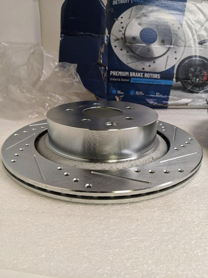 DETROIT AXLE FRONT DRILLED SLOTTED ROTORS (PAIR) 5X115 13X2.5" NEW R6