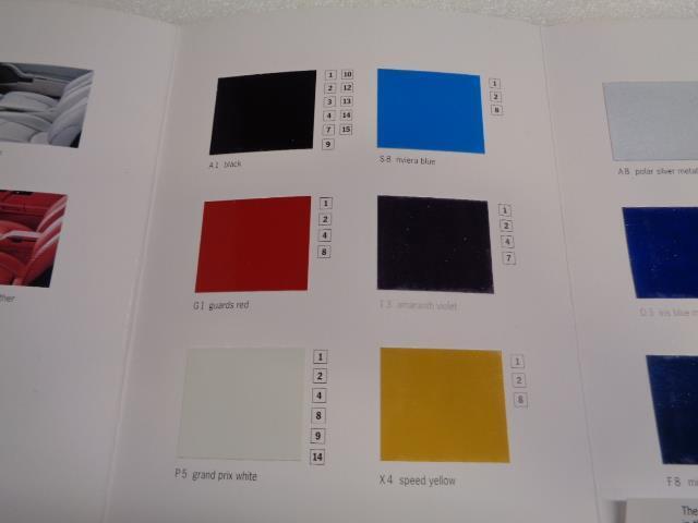 Porsche Color Brochure 1993 Edition 911 928 968 USED GENUINE WVK 127 421 94 R25
