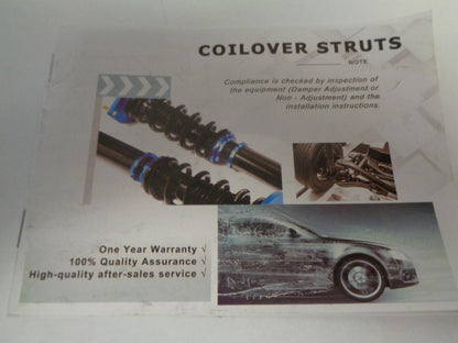 ECCPP COILOVER STRUTS SPRINGS SHOCKS ASSEMBLY 065596 FOR 93-97 HONDA CIVIC BSFLR