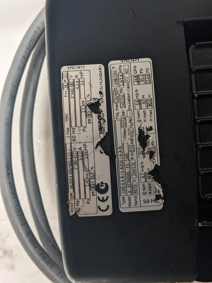 GRUNDFOS ML90FA 400/460-2 D1-J 50/60hz 3HP MOTOR PUMP BSRG6