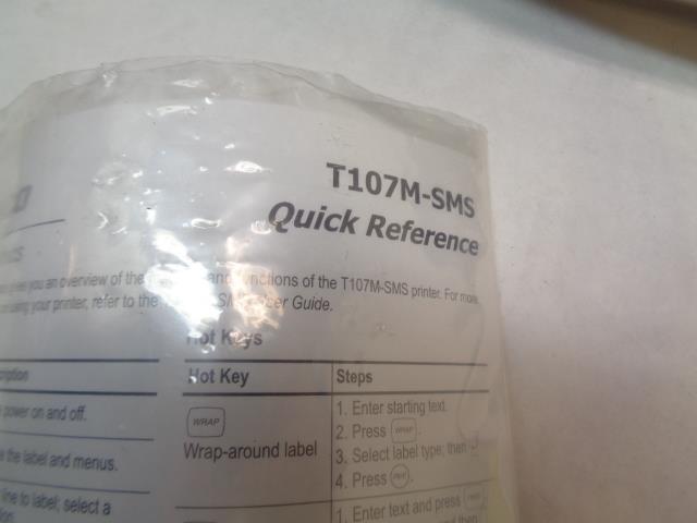 USED TYCO TE T107M-SMS LABEL MAKER W/ LABEL ROLLS R4