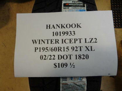 HANKOOK WINTER ICEPT LZ2 P 195 60 15 92T XL SNOW WINTER TIRE 1019933 AQ4