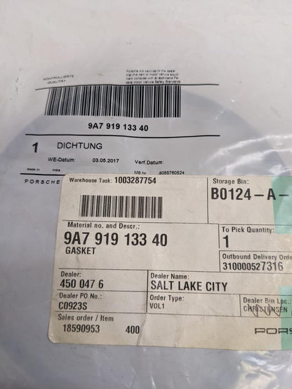 PORSCHE 9A791913340 FUEL PUMP SEAL GASKET FOR MACAN 95B NEW PGB2TB