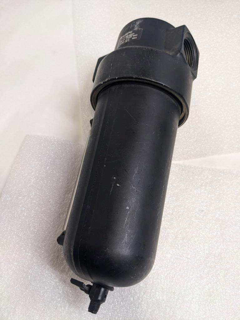 NORGREN GENERAL PURPOSE FILTER-MANUAL DRAIN- METAL BO-F17-800-M3DA USED R6