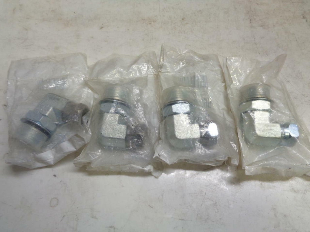1 NEW PACK OF 4 GATES 90 DEGREE HYDRAULIC ADAPTER G60289-1208 12MB-8FPX90 R10TD
