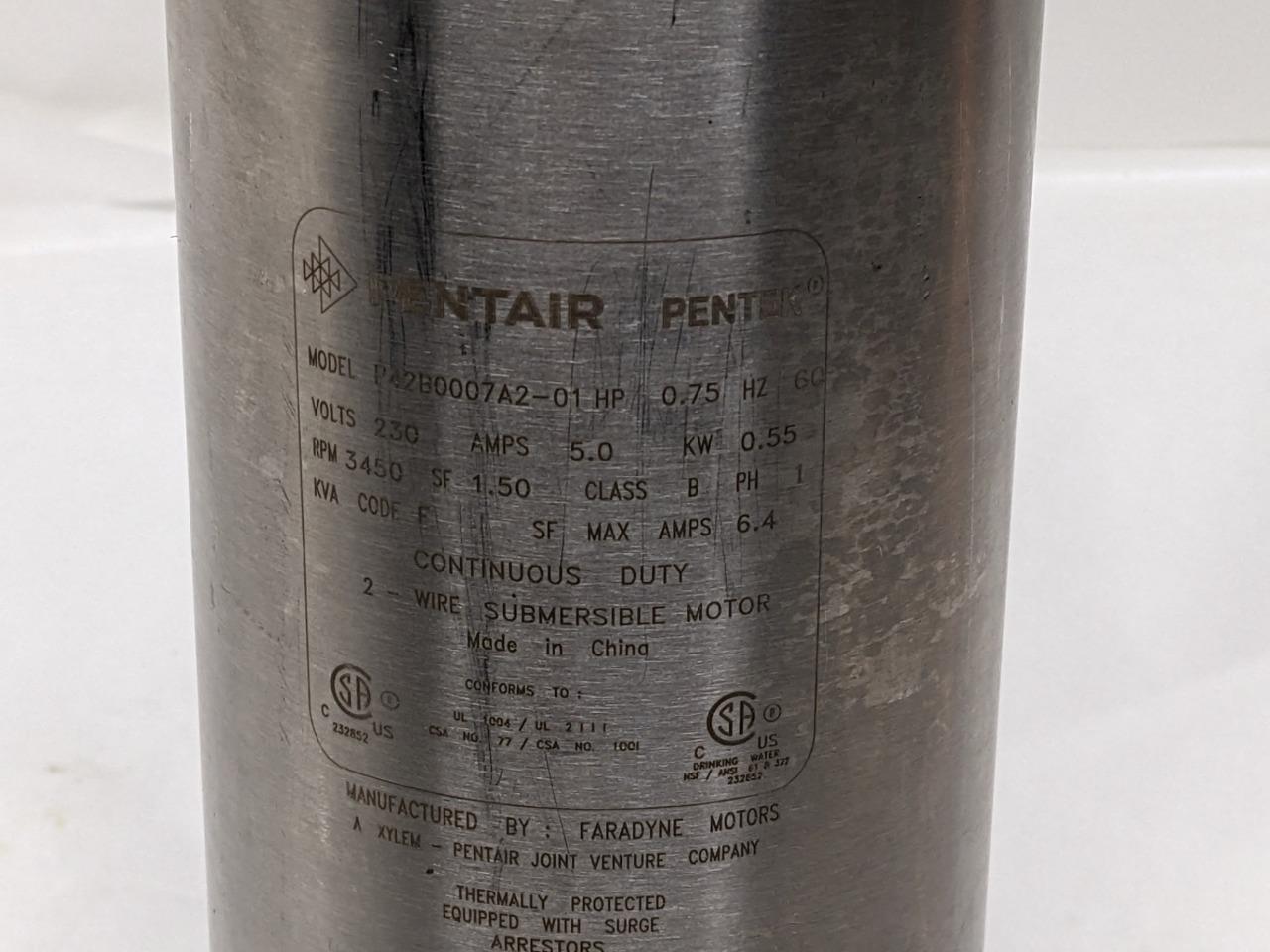 Berkeley B7P4MS07221-02 4" Submersible Pump MS Trimline Series7 GPM 3/4hp new J1