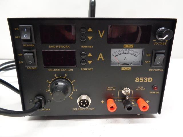 853D 3-IN-1 MULTI-FUNCTION SOLDERING IRON HOT AIR GUN AND DC SUPPLY R29