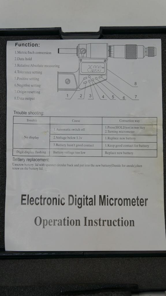 NEW KD TOOLS 3745 DIGITAL ROTOR MICROMETER 3-1/2in DEPTH. R27
