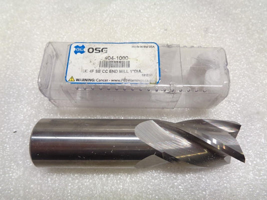 NEW OSG 404-1000 END MILL 1" SHANK DIA. 4 FLUTE SOLID CARBIDE DRILL BIT R22T6BE