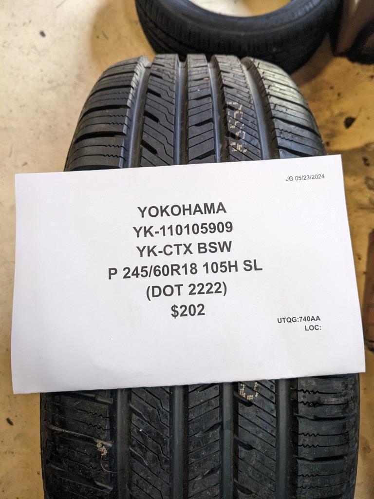 YOKOHAMA YK-CTX BSW  P 245 60 18 105H SL TIRE 110105909 CQ2