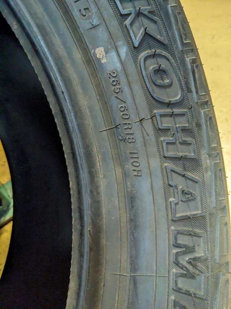 NOS YOKOHAMA GEOLANDAR A/T-S BSW P 265 60 18 110H SL TIRE 01270 CQ2