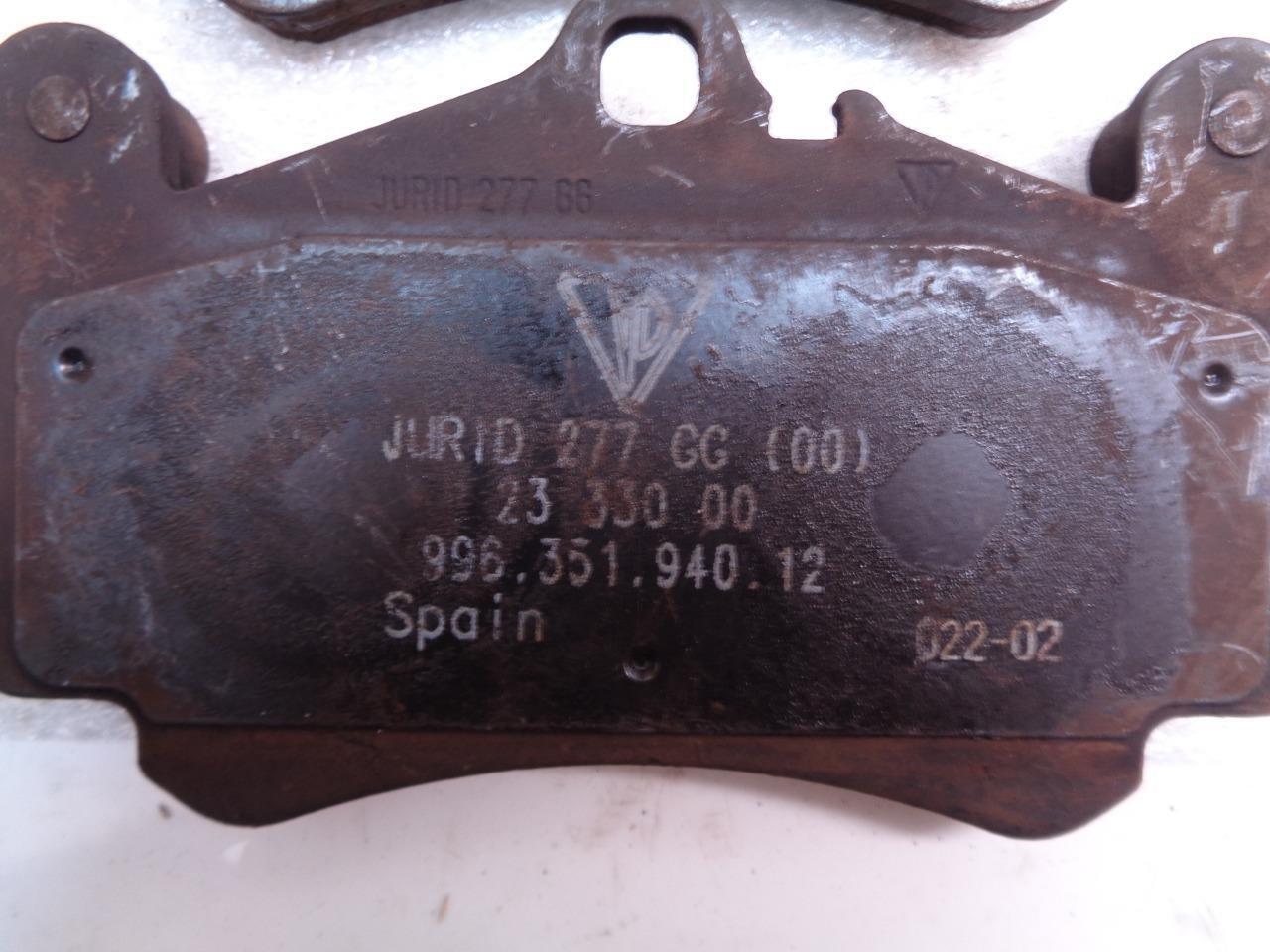 USED GENUINE PORSCHE BRAKE PADS FULL SET FOR PORSCHE 911 996 351 940 12 R24T2