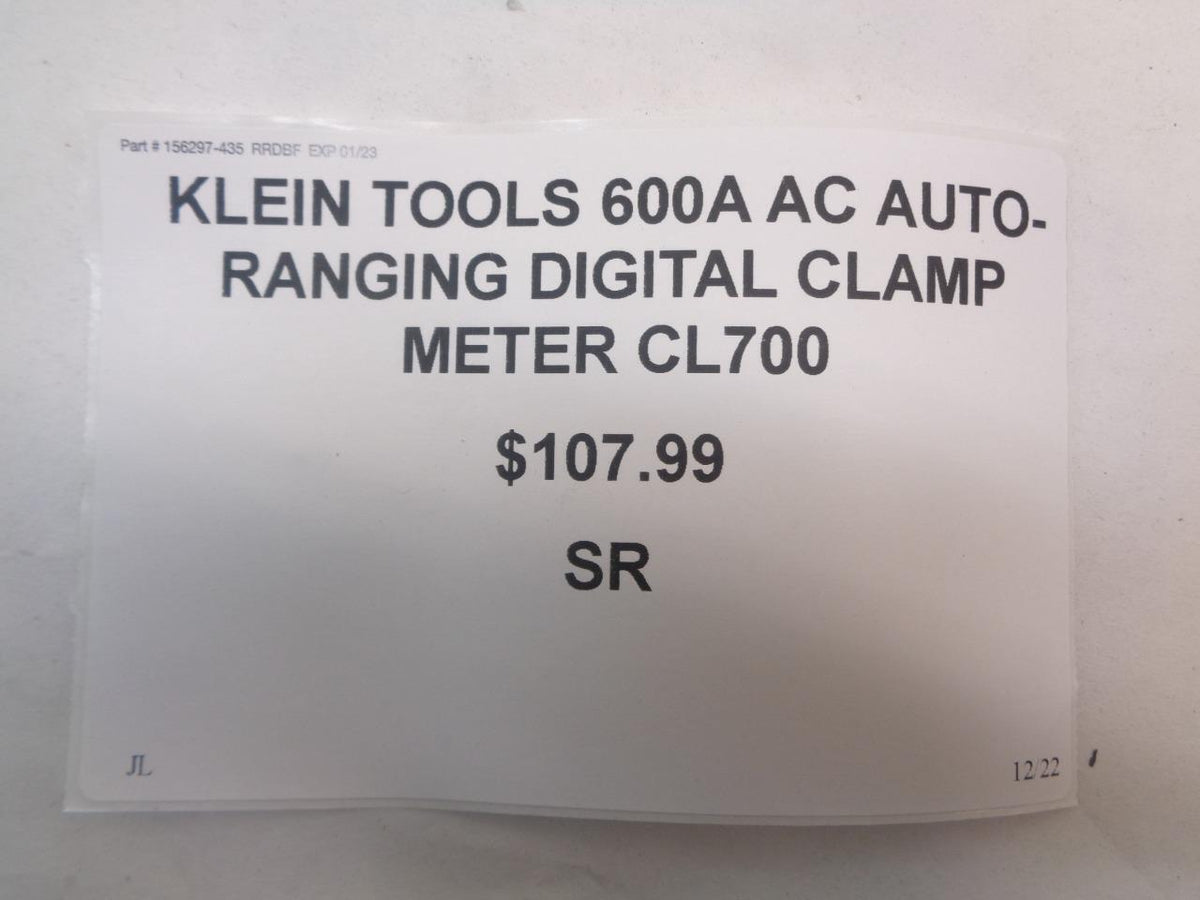NEW KLEIN TOOLS 600A AC AUTO-RANGING DIGITAL CLAMP METER CL700 SR