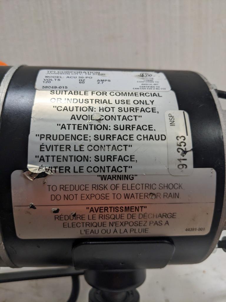 TPI Corporation ACU 30-PO 120V 60Hz 2.7A Oscillating Fan Replacement Motor BSIG1