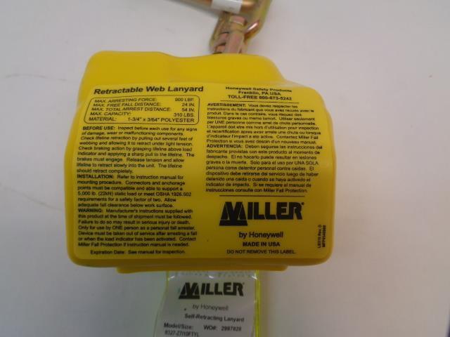 HONEYWELL MILLER SELF-RETRACTING LIFELINE 10 FT. 310 LBS CAPACITY 36WA07 R28