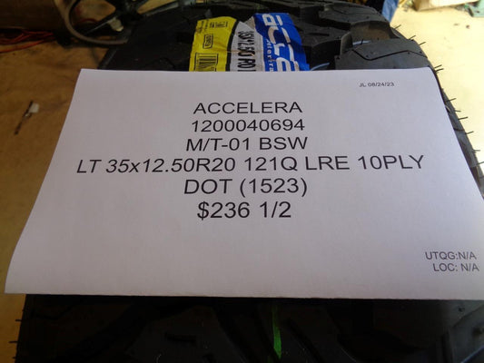 2 ACCELERA M/T-01 BSW LT 35 12.5 20 121Q LRE 10PLY TIRE 1200040694 BQ4