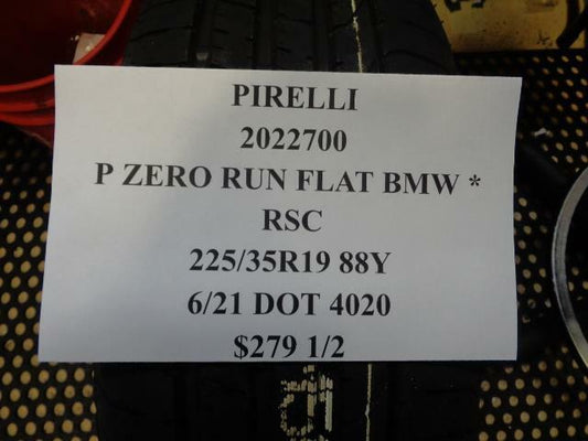1 NEW PIRELLI P ZERO (*) BMW RSC RUNFLAT P 225 35 19 88Y XL TIRE 2022700
