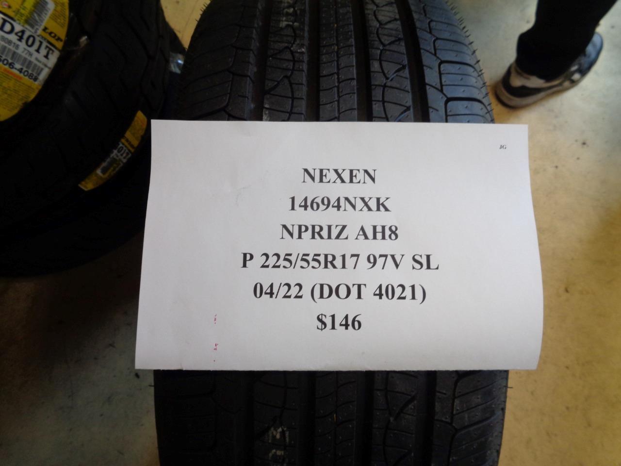 4 NEXEN N PRIZ AH8 P 225 55 17 97V SL ALL SEASON TIRES 14694NXK CQ2