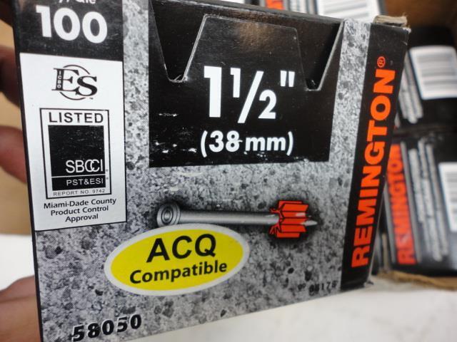 NEW PACK OF 9 REMINGTON 1-1/2 POWER FASTENERS 100 PER CASE 58050 R27