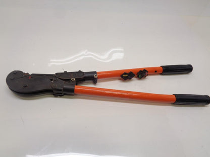 USED THOMAS & BETTS TBM5 SHURE STAKE TOOL W/ 3 COLOR-CODED DIES R27