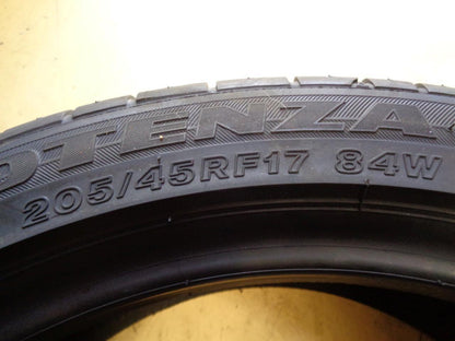 BRIDGESTONE POTENZA RE050A RFT P 205 45 17 87W SL TIRE 068621 BQ4