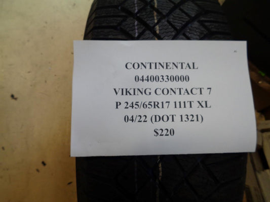 4 CONTINENTAL VIKING CONTACT 7 245 65 17 111T XL SNOW WINTER TIRE 4400330000 BQ1
