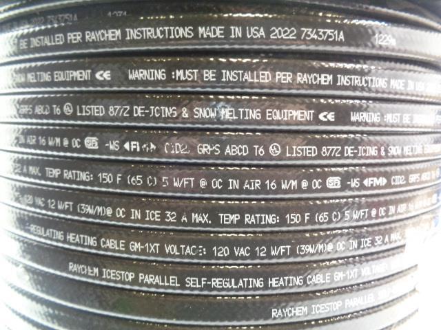 NVENT RAYCHEM ICESTOP GM1XT 120V SELF REGULATING HEATING CABLE 1000FT NEW H2