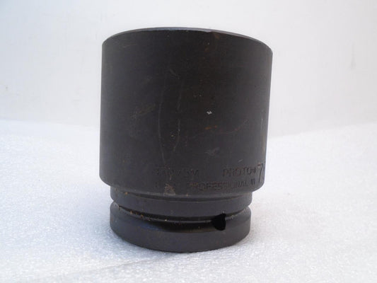 NEW STANLEY PROTO 15075M 1-1/2 IN. DR. IMPACT SOCKET 75MM. 6 PT. R22