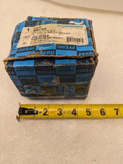 PFERD 82523 4" DIAMETER KNOT WIRE CUP BRUSH .023 CS WIRE 5/8-11 THREAD NEW R22