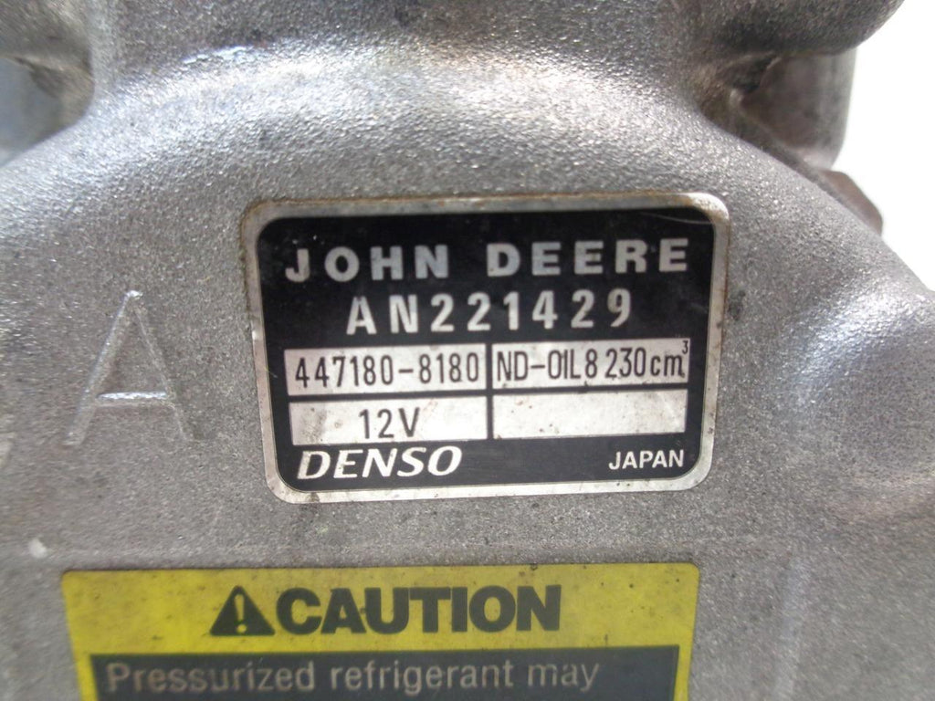 USED DENSO JOHN DEERE AC COMPRESSOR AN221429 for TRACTORS BACKHOES DOZERS R1