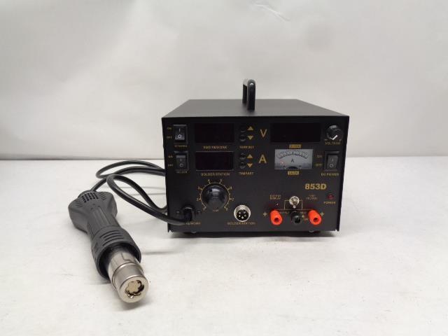 853D 3-IN-1 MULTI-FUNCTION SOLDERING IRON HOT AIR GUN AND DC SUPPLY R29