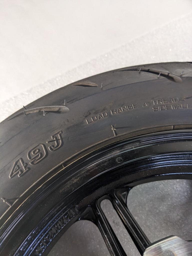 KAWASAKI F-0633 FRONT WHEEL 12XMT2.5 & 100/90-12 49J TIRE FOR Z125 PRO NEW KSLR